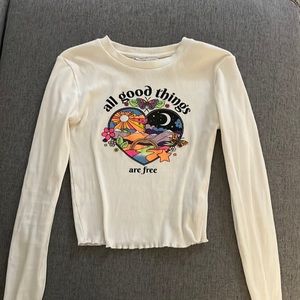 Bershka long sleeve crop top
